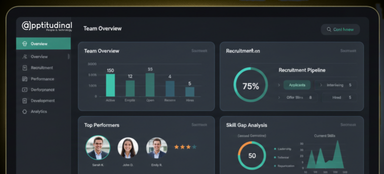 Dashboard de gestión del talento personalizado de apptitudinal