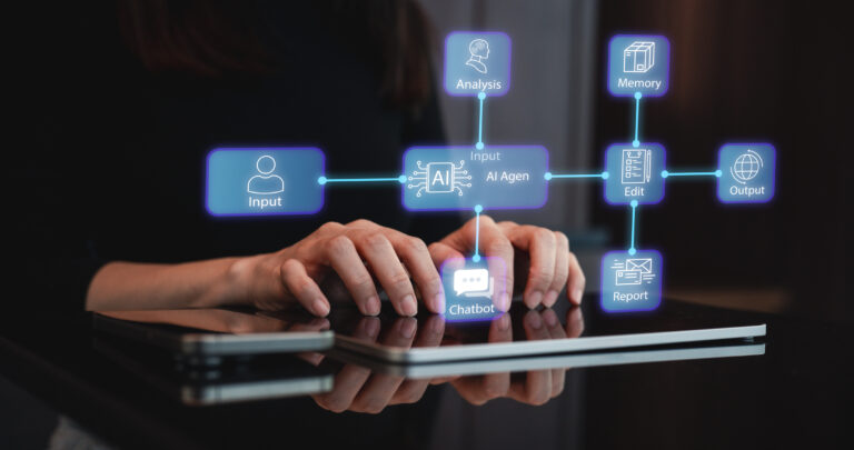Esquema visual que representa la digitalización eficiente mediante la simplificación de flujos de trabajo y la optimización de procesos internos.